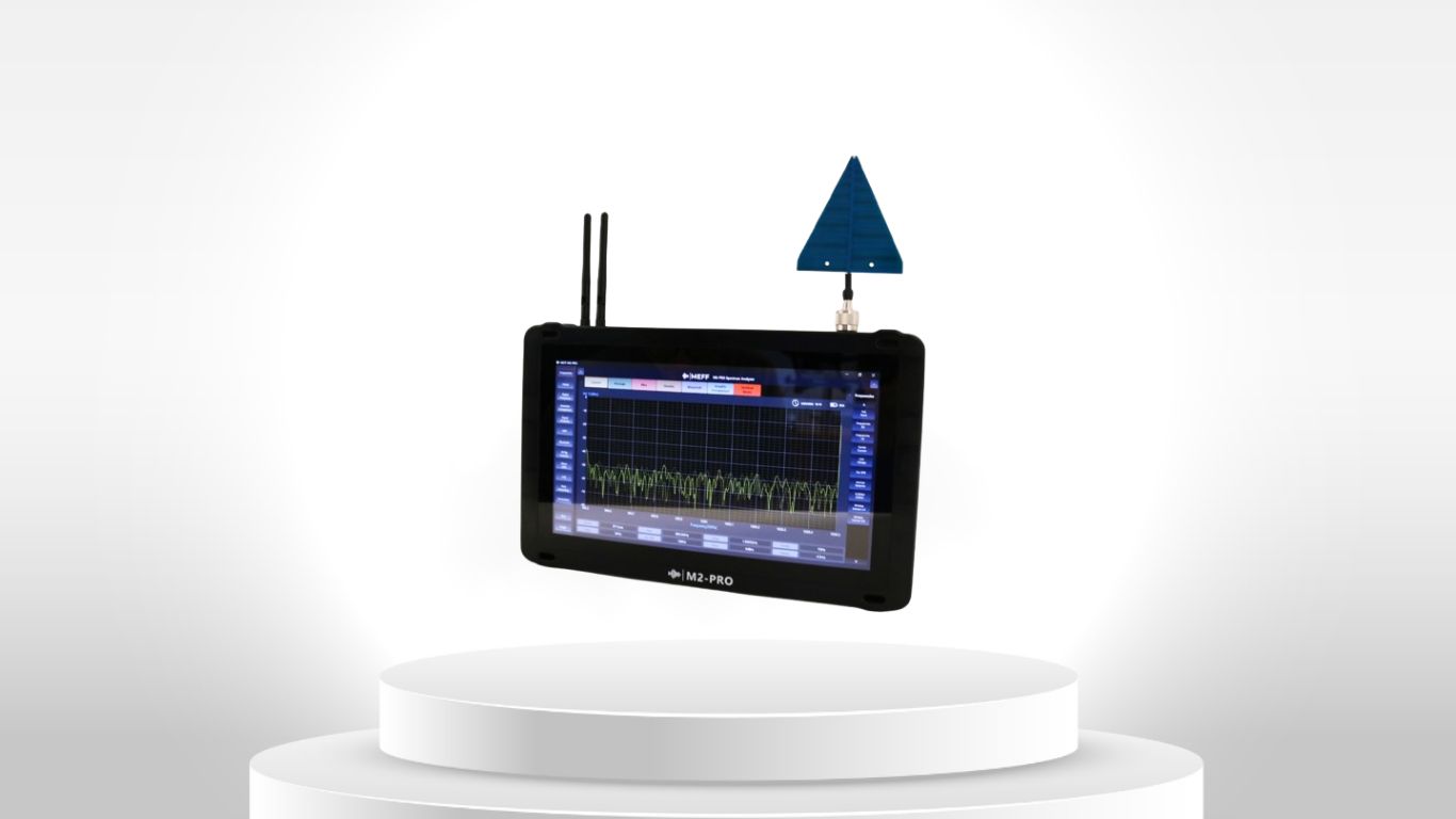 MEFF M2-PRO TSCM spectrum analyzer bug detector front view – premium anti-surveillance equipment for counterintelligence professionals