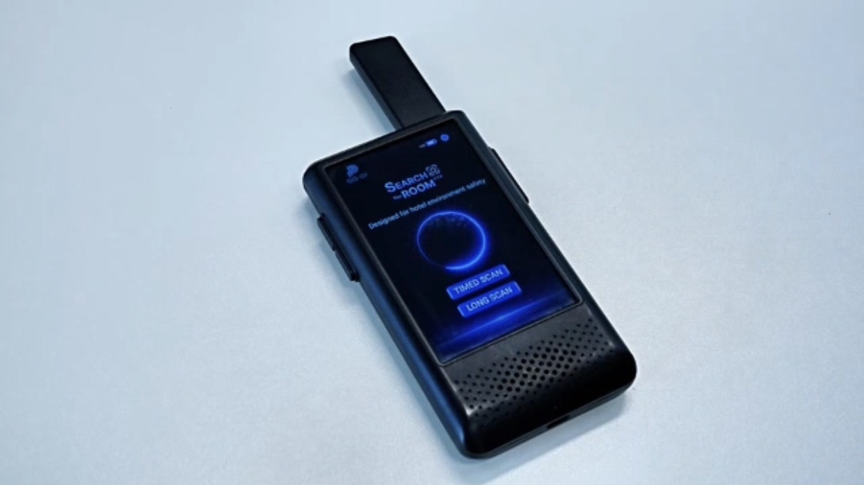 TCH-C1Pro touchscreen showing scanned Wi-Fi devices and signal strength