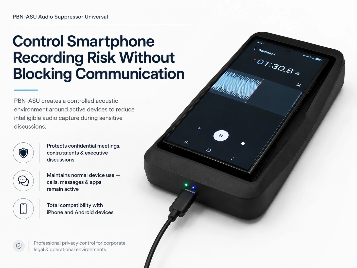 PBN-ASU Audio Suppressor | Smartphone Microphone Suppression - Image 2
